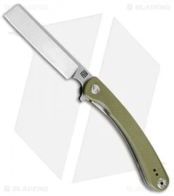 Artisan Cutlery Orthodox LinerLock Knife Textured OD Green G-10 (3.5" Stonewash)