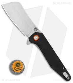 Artisan Cutlery Osprey Liner Lock Knife Smooth Black G-10 (3.6" Stonewash) -Pocket Knife Shop Artisan Cutlery Osprey Black G10 SW BHQ 87217 er bottlecap
