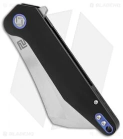 Artisan Cutlery Osprey Liner Lock Knife Black Titanium (3.6" Satin) -Pocket Knife Shop Artisan Cutlery Osprey Black Ti Satin BHQ 87215 er spine