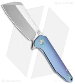 Artisan Cutlery Osprey Frame Lock Knife Blue Titanium (3.6" Stonewash)