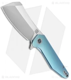 Artisan Cutlery Osprey Frame Lock Knife Green Ti (3.6" Satin Bohler M390)