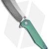 Artisan Cutlery Osprey Liner Lock Knife Green Titanium (3.6" Damascus)