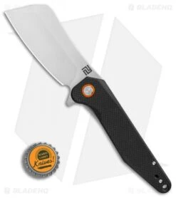 Artisan Cutlery Osprey Liner Lock Knife Textured Black G-10 (3.6" Stonewash) -Pocket Knife Shop Artisan Cutlery Osprey Textured Black G10 SW BHQ 87112 er bottlecap