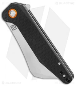 Artisan Cutlery Osprey Liner Lock Knife Textured Black G-10 (3.6" Stonewash) -Pocket Knife Shop Artisan Cutlery Osprey Textured Black G10 SW BHQ 87112 er spine