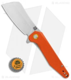 Artisan Cutlery Osprey Liner Lock Knife Orange G-10 (3.6" Stonewash) -Pocket Knife Shop Artisan Cutlery Osprey Textured Orange G10 SW BHQ 87114 er bottlecap