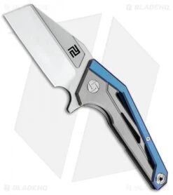Artisan Cutlery Ravine Frame Lock Knife Blue/Gray Ti (3" Satin Bohler M390)