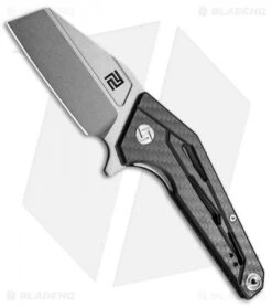 Artisan Cutlery Ravine Liner Lock Knife Black Carbon Fiber (3.25" Stonewash)