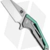 Artisan Cutlery Ravine Frame Lock Knife Green/Gray Ti (3" Satin Bohler M390)