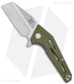 Artisan Cutlery Ravine Liner Lock Knife OD Green G-10 (3.25" Stonewash)