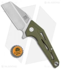 Artisan Cutlery Ravine Liner Lock Knife OD Green G-10 (3.25" Stonewash) -Pocket Knife Shop Artisan Cutlery Ravine LL OD Green G 10 SW ATZ1819PGN BHQ 91795 jr bottlecap