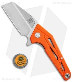Artisan Cutlery Ravine Liner Lock Knife Orange G-10 (3.25" Stonewash) -Pocket Knife Shop Artisan Cutlery Ravine LL Orange G 10 SW ATZ1819POE BHQ 91719 jr bottlecap
