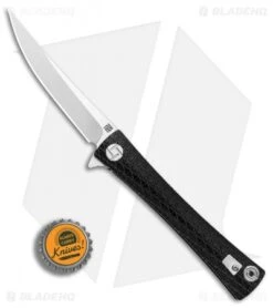 Artisan Cutlery S Waistline Frame Lock Knife Black Titanium (4" Satin M390) -Pocket Knife Shop Artisan Cutlery S Waistline Black Ti Satin BHQ 87219 er bottlecap