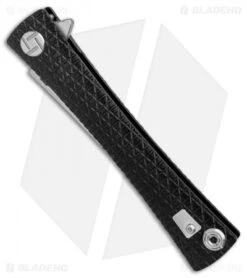 Artisan Cutlery S Waistline Frame Lock Knife Black Titanium (4" Satin M390) -Pocket Knife Shop Artisan Cutlery S Waistline Black Ti Satin BHQ 87219 er spine