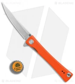 Artisan Cutlery S Waistline Liner Lock Knife Orange G-10 (4" Stonewash) -Pocket Knife Shop Artisan Cutlery S Waistline Orange G10 SW BHQ 87117 er bottlecap