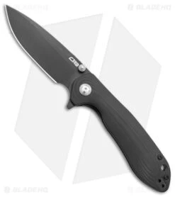 CJRB Scoria Liner Lock Knife Black G-10 (3.5" Black)