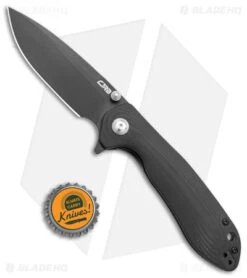 CJRB Scoria Liner Lock Knife Black G-10 (3.5" Black) -Pocket Knife Shop Artisan Cutlery Scoria Folding Black G 10 Black BHQ 139318 jr bottlecap