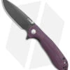 CJRB Scoria Liner Lock Knife Burgundy Micarta (3.5" Black)