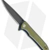 Artisan Cutlery Shark Liner Lock Knife OD Green G-10 (4" Black) 1707P-BGN
