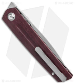 Artisan Cutlery Sirius Liner Lock Knife Red Micarta (3.5" Satin) -Pocket Knife Shop Artisan Cutlery Sirius Burgundy Micarta Satin BHQ 139331 jr side
