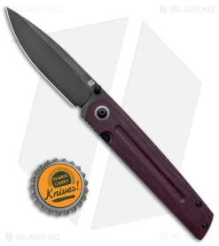 Artisan Cutlery Sirius Liner Lock Knife Purple Micarta (3.5"Black S35VN) -Pocket Knife Shop Artisan Cutlery Sirius FL Burgandy Micarta Black BHQ 144916 jr bottlecap