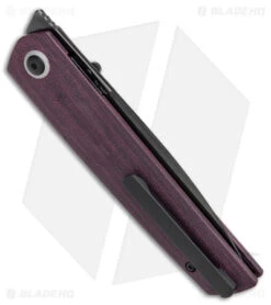 Artisan Cutlery Sirius Liner Lock Knife Purple Micarta (3.5"Black S35VN) -Pocket Knife Shop Artisan Cutlery Sirius FL Burgandy Micarta Black BHQ 144916 jr side