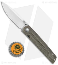 Artisan Cutlery Sirius Liner Lock Knife (3.5" Satin S35VN) 1849P-ODG -Pocket Knife Shop Artisan Cutlery Sirius Folding Green Micarta Satin BHQ 139332 jr bottlecap