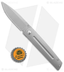 Artisan Cutlery Sirius Liner Lock Knife Titanium (3.5" Sandblast S35VN) -Pocket Knife Shop Artisan Cutlery Sirius Gray Sandblasted Satin BHQ 139277 jr bottlecap