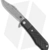 Artisan Cutlery Small Hyperion Bolster Lock Knife CF/Black Ti (3" Damascus)