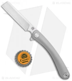 Artisan Cutlery Small Orthodox Frame Lock Knife Gray (2.75" Satin CPM-S35VN) -Pocket Knife Shop Artisan Cutlery Small Orthodox FL Gray Satin ATZ1817GSGYS BHQ 90060 jr bottlecap