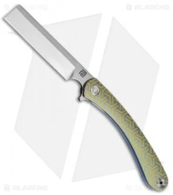 Artisan Cutlery Small Orthodox FrameLock Knife Gold/Blue (2.75" Satin CPM-S35VN)