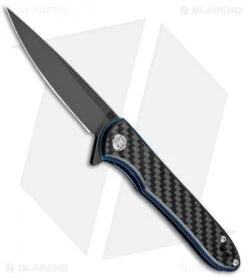 Artisan Cutlery Small Shark Liner Lock Knife Carbon Fiber (3" Black) 1707PS-BCF