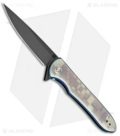 Artisan Cutlery Small Shark Liner Lock Knife Digital Camo G-10 (3" Black)