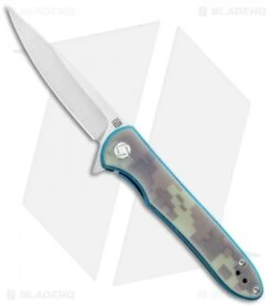 Artisan Cutlery Small Shark Liner Lock Knife Digital Camo G-10 (3" Stonewash)