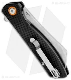 Artisan Cutlery Small Tomahawk Liner Lock Knife Black G-10 (3" Stonewash) -Pocket Knife Shop Artisan Cutlery Small Tomahawk LL Black G 10 SW ATZ1815PSBKF BHQ 91785 jr side