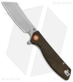Artisan Cutlery Small Tomahawk Liner Lock Knife Micarta (3" Stonewash)