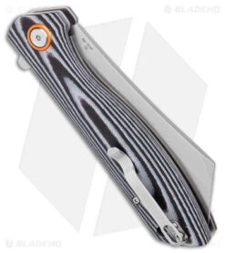 Artisan Cutlery Tomahawk Liner Lock Knife Smooth Black/White G-10 (3.8" SW) -Pocket Knife Shop Artisan Cutlery Tomahawk LL smooth Black White G 10 SW BHQ 87231 jr side