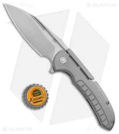 Artisan Cutlery Valor Frame Lock Knife Gray Titanium (3.5" Satin) -Pocket Knife Shop Artisan Cutlery Valor FL Gray Ti Satin BHQ 154091 jr bottlecap