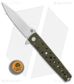 Artisan Cutlery Virginia Liner Lock Knife Green G-10 (3.8" Satin) -Pocket Knife Shop Artisan Cutlery Virginia Green G10 Satin BHQ 87119 er bottlecap
