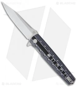 Artisan Cutlery Virginia Liner Lock Knife Black/White G-10 (3.8" Satin)