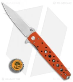 Artisan Cutlery Virginia Liner Lock Knife Orange G-10 (3.8" Satin) -Pocket Knife Shop Artisan Cutlery Virginia Orange Satin BHQ 87301 er bottlecap