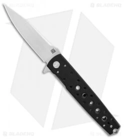 Artisan Cutlery Virginia Liner Lock Knife Textured Black G-10 (3.8" Satin)