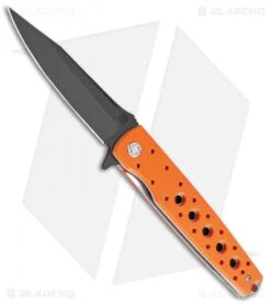 Artisan Cutlery Virginia Liner Lock Knife Textured Orange G-10 (3.8" Black)