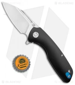 Artisan Cutlery Wren Frame Lock Knife Black Ti (3" Satin CPM-S35VN) -Pocket Knife Shop Artisan Cutlery Wren FL Black Ti Satin BHQ 97638 jr bottlecap