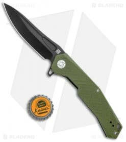 Artisan Cutlery Zumwalt Liner Lock Knife Textured OD Green G-10 (3.8" Black) -Pocket Knife Shop Artisan Cutlery Zumwalt LL Textured OD Green G 10 Black ATZ1808PBGNF BHQ 95783 jr bottlecap
