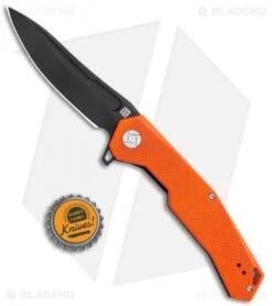 Artisan Cutlery Zumwalt Liner Lock Knife Textured Orange G-10 (3.8" Black) -Pocket Knife Shop Artisan Cutlery Zumwalt LL Textured Orange G 10 Black ATZ1808PBOEF BHQ 95784 jr bottlecap