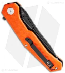 Artisan Cutlery Zumwalt Liner Lock Knife Textured Orange G-10 (3.8" Black) -Pocket Knife Shop Artisan Cutlery Zumwalt LL Textured Orange G 10 Black ATZ1808PBOEF BHQ 95784 jr side