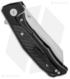 Artisan Cutlery Megahawk Frame Lock Knife Black Ti/Black G-10 (3.9" Satin) -Pocket Knife Shop Artisan Falcon Wharncliffe FL Black Ti Black G 10 Satin ATZ1809GBKM BHQ 87225 jr side