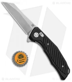 Artisan Cutlery Megahawk Liner Lock Knife Black/Black G-10 (3.9" Stonewash) -Pocket Knife Shop Artisan Falcon Wharncliffe LL Black Black G 10 SW ATZ1809PBBK BHQ 87124 jr bottlecap