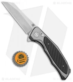 Artisan Cutlery Megahawk Liner Lock Knife G-10/Carbon Fiber (3.9" Stonewash) -Pocket Knife Shop Artisan Falcon Wharncliffe LL GL CF SW ATZ1809PGCF BHQ 87128 jr bottlecap