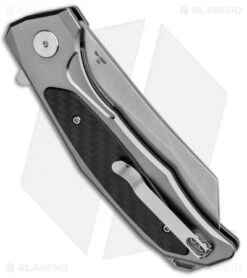 Artisan Cutlery Megahawk Liner Lock Knife G-10/Carbon Fiber (3.9" Stonewash) -Pocket Knife Shop Artisan Falcon Wharncliffe LL GL CF SW ATZ1809PGCF BHQ 87128 jr side